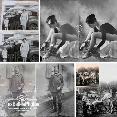 Restauration de vieilles photos détériorées – prix de restauration et retouche professionnelle de photos anciennes
