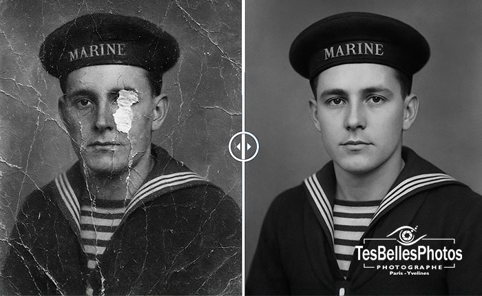 Restauration et mise en valeur de photos anciennes abîmées