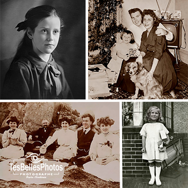Restauration, agrandissement et reproduction de photos anciennes après retouche professionnelle